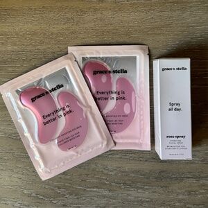 Grace & Stella Spray All Day (Rose Spray, hydrating facial spray) + Eye Mask